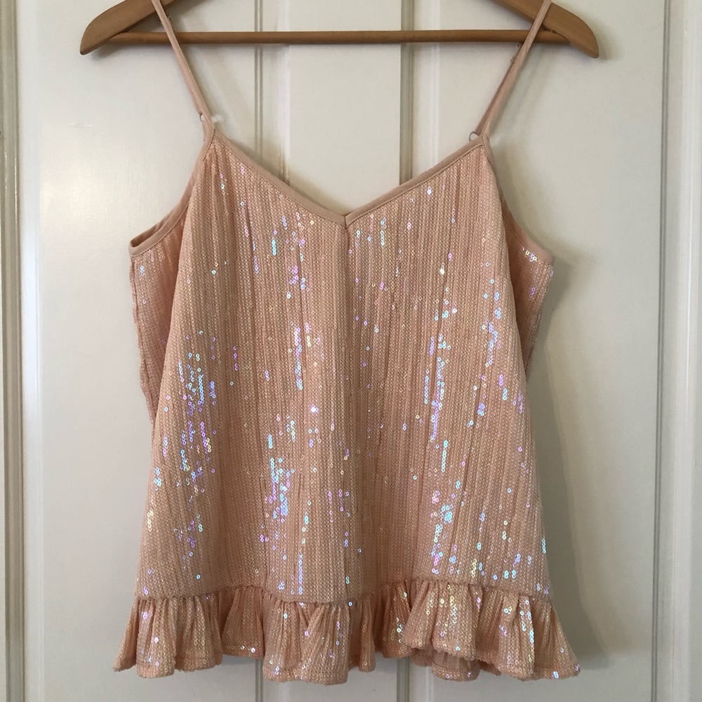 Flirty Rose Sequin Cami